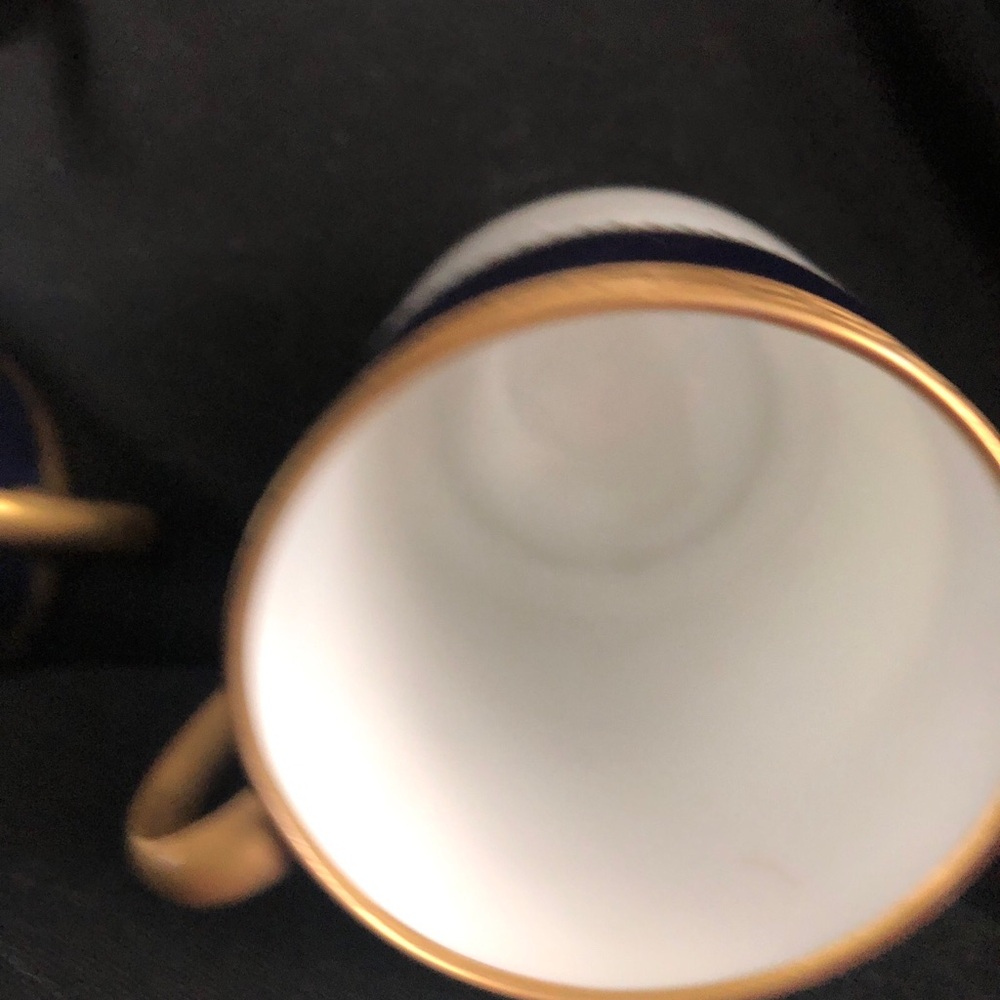 Tiffany & Co. 4 Vintage White Porcelain Saucer with Gold Band & 3 Bavaria Cups - Picture 16 of 16